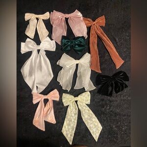 Chic White and Pink Hair Accessories Collection